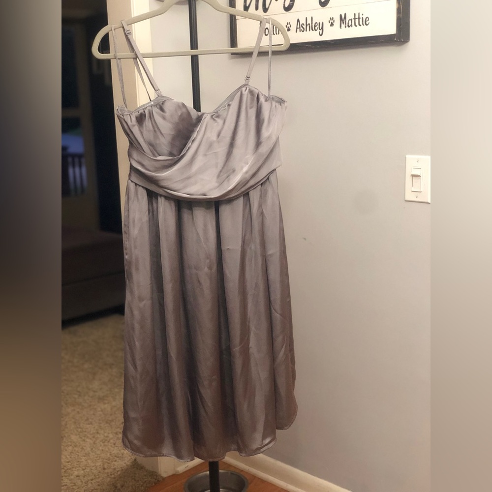 Strapless chiffon dress
